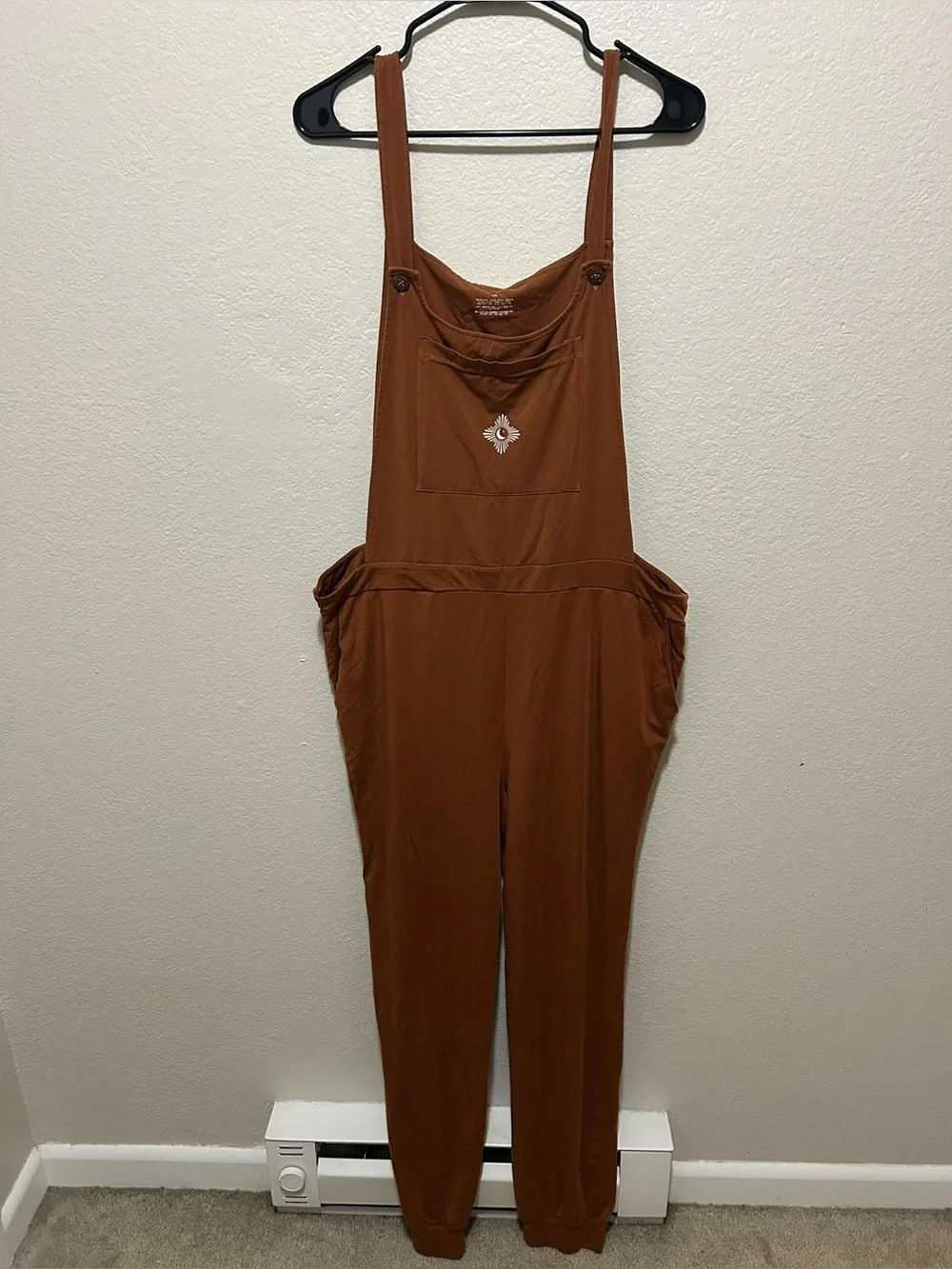 Purusha People Seer Overalls Size 2X Copper Rust Brown Tencel Adjustable Straps